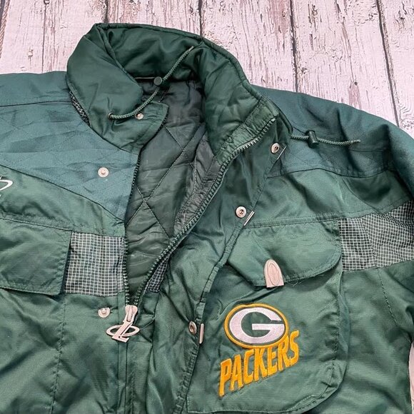 Vintage 1990s Green Bay Packers Pro Line Logo Athletic NFL Football Jacket - Picture 14 of 15